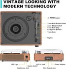 Vintage Vinyl Record Player With Built-in Speakers Bluetooth 3-speed Turntable