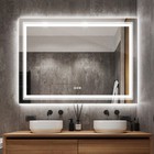 Dynamic Led Lighted Bathroom Wall Vanity Mirror Rgb Touch Dimmable For Gym Hotel
