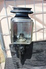   33-40  Single Post Mount Candle Burning Horse Drawn Carriage Lamp Antique