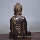 Old Tibet Buddhism Pure Bronze Gilt Shakyamuni Sakyamuni Amitabha Buddha Statue