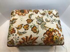 Vintage Upholstered Wood Foot Stool Ottoman Floral 15 X 11 X 11