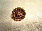 Vintage Antique Victorian Metal Button With Tinted Flower 5 8 In  Kj