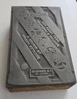 Vintage Wood Metal Letterpress Print Block    Stamper    Moberly Missouri