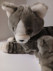 Vintage 1981 Dakin Grey Cat Mother Nursing 1 Kitten Plush Stuffed Animal 