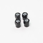 Compatible With Toyota 4pcs Tire Valve Stem Caps Black Anodized Aluminum Set