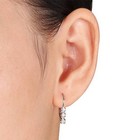 1 2ct Tw 3-stone Real Diamond Women s Lever Back Earrings 14k Yellow Gold