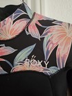 Roxy Womens Swell Series 3 2mm Back Zip Full Wetsuit Size 4 Black Floral Trim