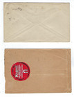 Two Unusual Great Britain Kgvi Covers  Pse Cut Out  Red Label