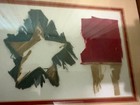 Framed 1st Connecticut Heavy Artillery Flag Remnants  2