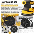 Gnellkoor Orbital Sander Metal Pad Replacement For 3 Screw Holes  Black