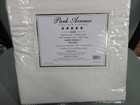 Park Avenue Queen Flat Sheet 100  Cotton 300 Count  Solid Color Off White New   