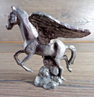 Winged Pegasus Solid Pewter 3-1 4  Mythical Fantasy Horse