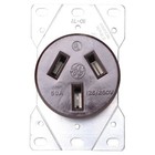 General Electric Nema 10-50r 50a Amp 125v 250v Volt 3 Pole 3 Wire Receptacle