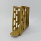 Vintage Mid Century Napkin Holder Plastic Olive Green Flower