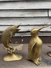 Vintage Brass Fish And Penguin 