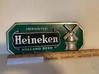 Imported Heineken Holland Beer  Plastic Sign  Wall Mount  Estate Find   Nice