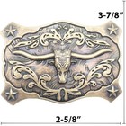 Bronze Tone Longhorn Bull Head Western Belt Buckle Rancher Cowboy Cowgirl Bu016