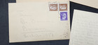 Ww2 Nazi Germany Third Reich Wartime Cover W Letters Adolf Hitler Stamps 1943