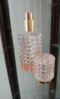 Vintage Pink 2-toned Hobnail Glass Atomizer Perfume Bottle   6 