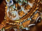 Vintage Capodimonte Style Gilt Porcelain Tureen 15    W