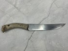 Vintage Custom Hand Forged Stag Antler Handle Fixed Blade Knife 10 5 