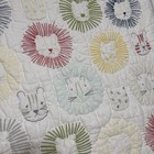 Pottery Barn Kids Baby Crib Quilt Emory Lion Embroidered 50x35    100  Linen