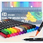 24 Color Double Ended Watercolor Markers Art Drawing Sketching Craft Set