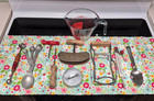 Vintage antique Lot Of 10 Assorted Wood  Metal  Glass Kitchen Utensils