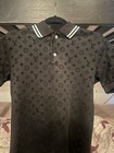 Lv Monogram Polo Black Size Medium Men