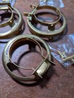 3 Brass Clamp On Type Glass Shade Holders With Screws For Standard 2 1 4  Shades