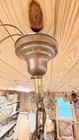 Vintage 1920s 1930s 2 Bulb Art Deco Polychrome Chandelier Ceiling Light Fixture