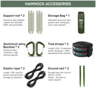 Flat Lay Hammock Tent 1 Person Backpacking Hiking Camping Lightweight 3 In 1
