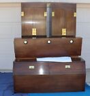 Henredon One Scene Queen Size Headboard With 2 Armoires Bridge Rails 2 Mirrors