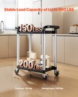 Vevor Heavy Duty Utility Cart 300 Lbs Capacity 2-tier Service Cart With Wheels