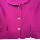 Tahari Women s Blazer Jacket Magenta Textured Single Breasted Size 18
