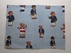 Ralph Lauren Polo Bear Placemats Blue Striped Set Of 5 Vintage 90s Cotton