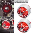Turn Signal Light Covers Turbine Red Lens For Harley Street Glide Sportster 883