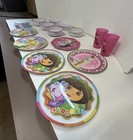 Lot Of Zak  Plates  Bowls Silverware  Cups 1993  Barbie  Fairy  Dora    Frozen