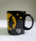 Waechtersbach Witch Yellow Moon Stars Bat Porcelain Ceramic Mug West Germany