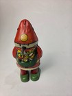Vintage Walking Santa Claus Dwarf Tin Litho J Chein Wind Up Toy Usa Working 1930