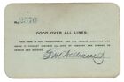 1897 Central Railroad On New Jersey Company Nj Annual Pass Trip Ticket Stub