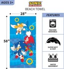 Sonic The Hedgehog Super Soft Cotton Kids Beach Towel  58 In X 28 In