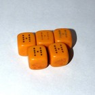 Vintage Butterscotch Bakelite Card Dice Set 5pcs Poker Dice Collectible