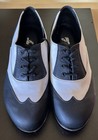 Leo Spectator Tap Shoes Dance 7 6 1 2 Black White Theater