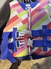 Speedo Youth Life Jacket Vest 50-90 Lbs Uscg Approved Blue Pink  Swim Pfd