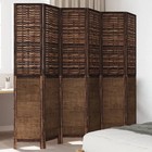 Room Divider Privacy Screen Living Room Dark Brown Solid Wood Paulownia Vidaxl V