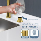 Built-in Kitchen Soap Dispenser 17 Oz Pet Bottle Durable Abs Head Gold Brushed