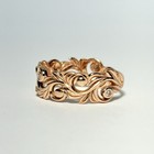 Maui Divers Living Heirloom 14k Rose Gold Diamond Scroll Sz 8 25 Band Ring 3 3g