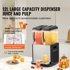 Commercial Beverage Juice Dispenser 12l X 2 Tanks Cold Juice Ice Drink Dispenser