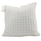 2pk Textural Solid Square Throw Pillow Light Gray Rope Detail Linen 20  X 20 